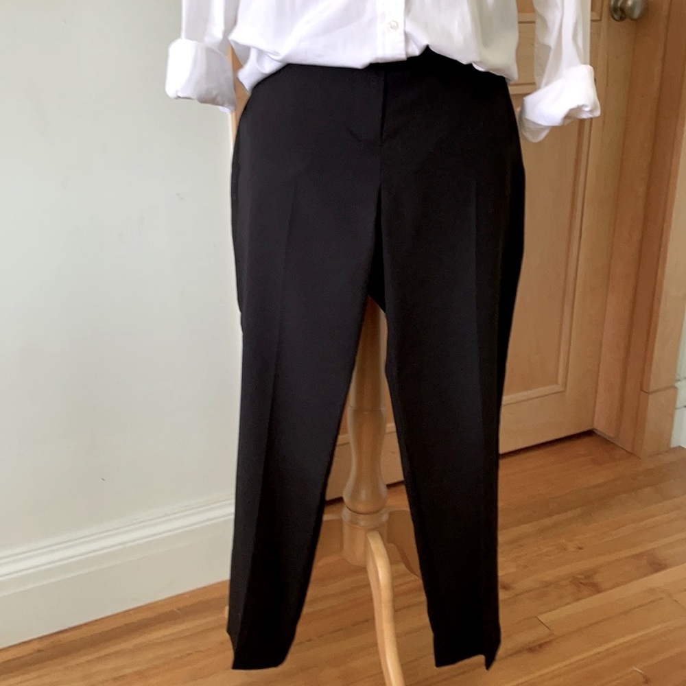 Top Shop Straight Leg Black Pants, Size 8